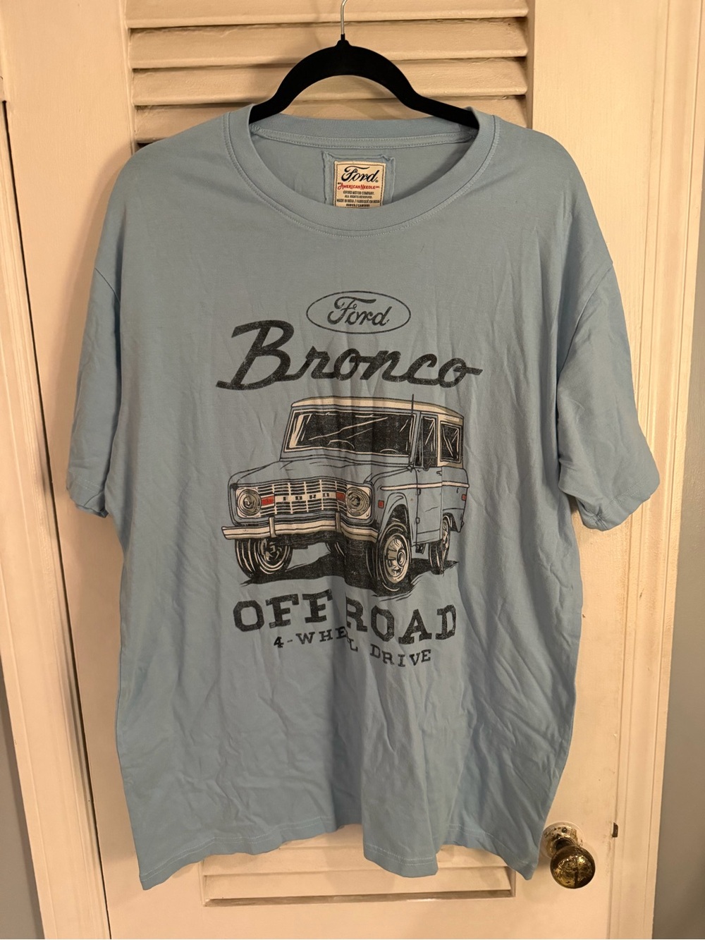 Ford Light Blue Bronco Off-Road Graphic Tee - Men